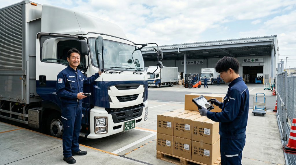 プロフェッショナルな運送スタッフ